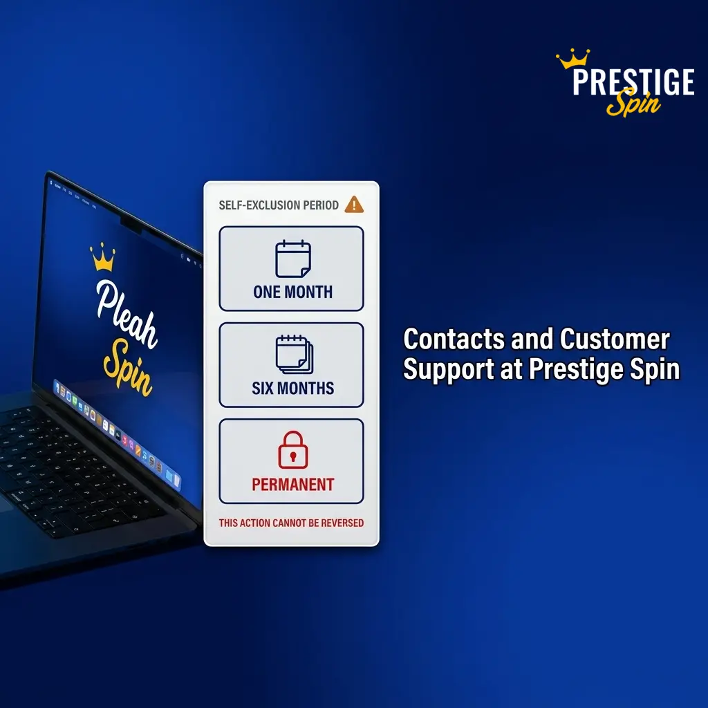 Prestige Spin customer support live chat and email contact options for UK players